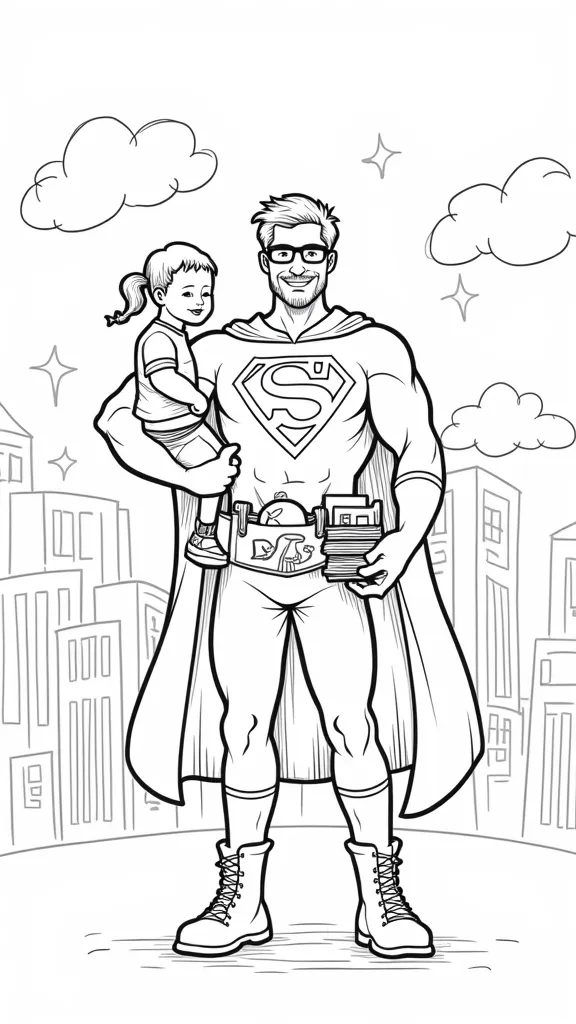 coloriages super papa